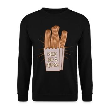 Churrería Churros - Sweat-shirt Unisexe - noir - Devant - Alina (178cm) & Michal (187cm)