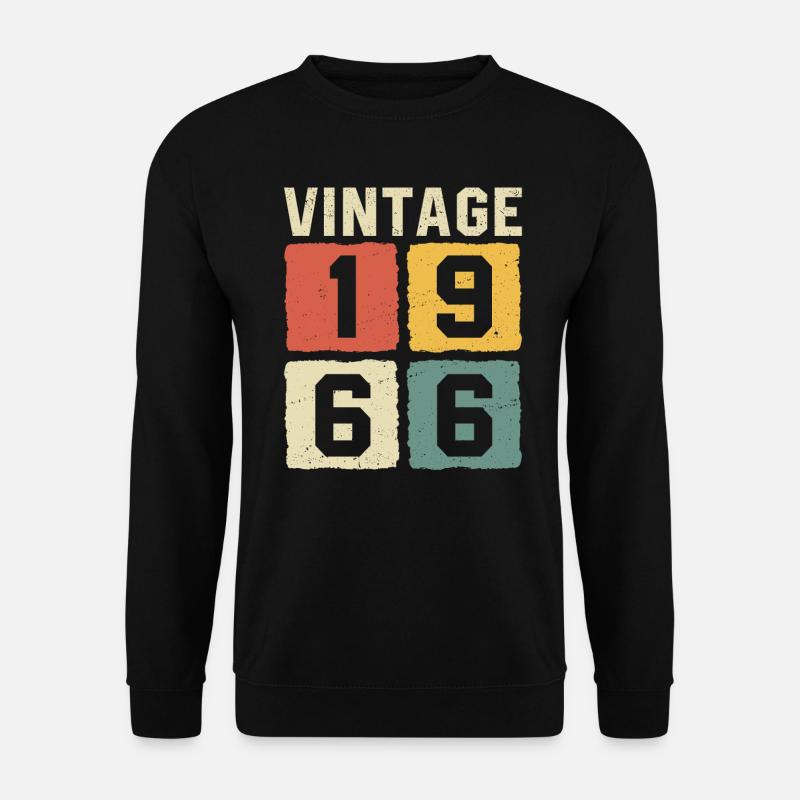 Vintage 1966 Born 1966 - Unisex Sweatshirt - black