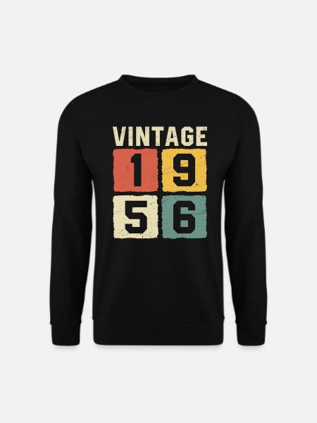 Vintage 1956 retro t-shirt 1956 - Unisex Pullover - Schwarz