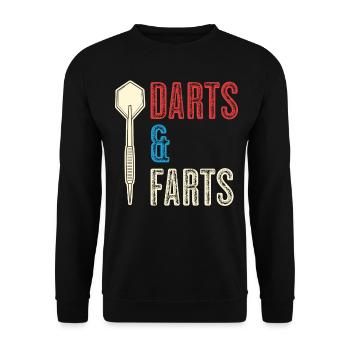 Fléchettes et pets Jeu de fléchettes pour joueur de fléchettes - Sweat-shirt Unisexe - noir - Devant - Alina (178cm) & Michal (187cm)