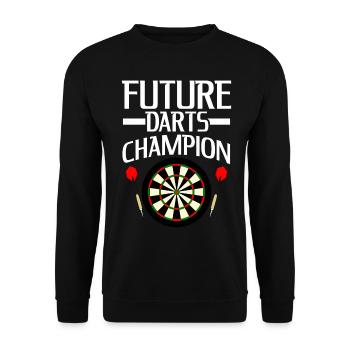 Fléchettes Blague Joueur de fléchettes Jeu de fléchettes - Sweat-shirt Unisexe - noir - Devant - Alina (178cm) & Michal (187cm)