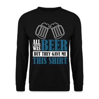 Beer Brewing Home Brewery - Unisex Pullover - Schwarz - Vorne - Alina (178cm) & Michal (187cm)