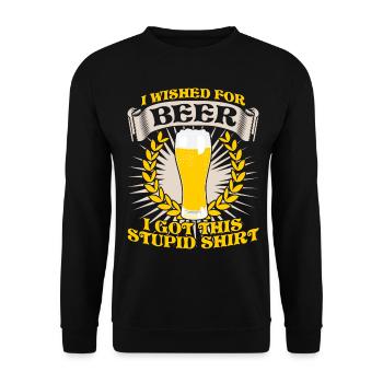 Beer - Unisex Sweatshirt - black - Front - Alina (178cm) & Michal (187cm)