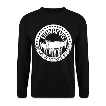 Blague d’âne avec des ânes - Sweat-shirt Unisexe - noir - Devant - Alina (178cm) & Michal (187cm)