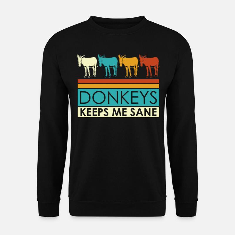 Donkey Retro Donkeys - Unisex Sweatshirt - black