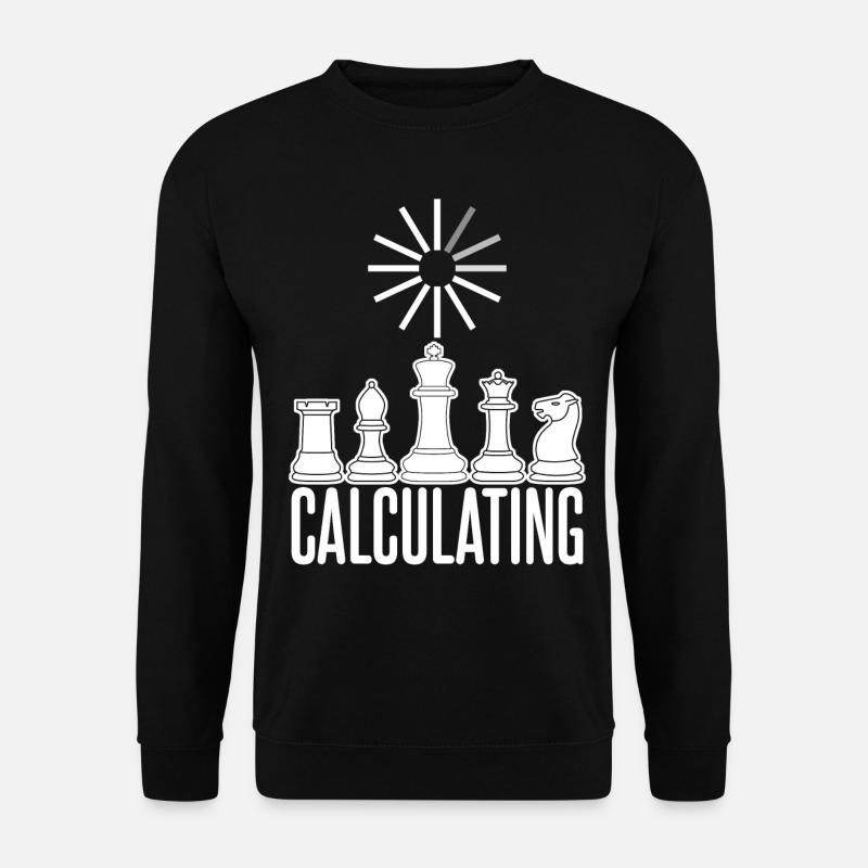 Chess Calculating Chess Board - Unisex Sweatshirt - black