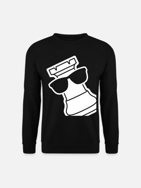 Chess Rook with Sunglasses - Unisex Sweatshirt - black
