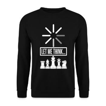 Chess Thinking Chess Board Chess Player - Unisex Pullover - Schwarz - Vorne - Alina (178cm) & Michal (187cm)