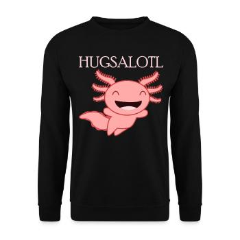 Câlin câlins axolotl câlin axolotls - Sweat-shirt Unisexe - noir - Devant - Alina (178cm) & Michal (187cm)