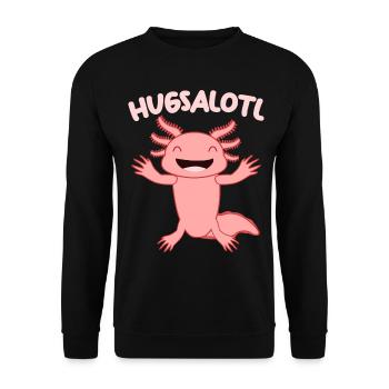 Câlins Axolotl Câlin Câlin Axolotls - Sweat-shirt Unisexe - noir - Devant - Alina (178cm) & Michal (187cm)