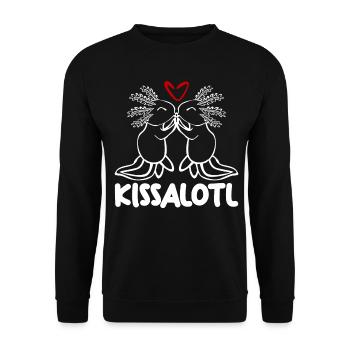 Embrasser Axolotl Embrasser Axolotls - Sweat-shirt Unisexe - noir - Devant - Alina (178cm) & Michal (187cm)