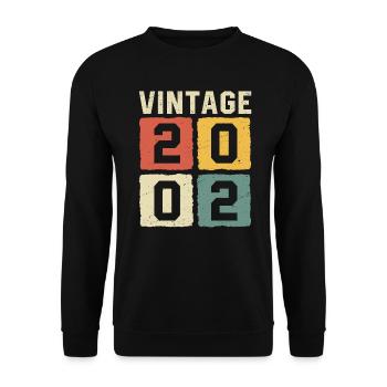 Millésime 2002 Né en 2002 - Sweat-shirt Unisexe - noir - Devant - Alina (178cm) & Michal (187cm)