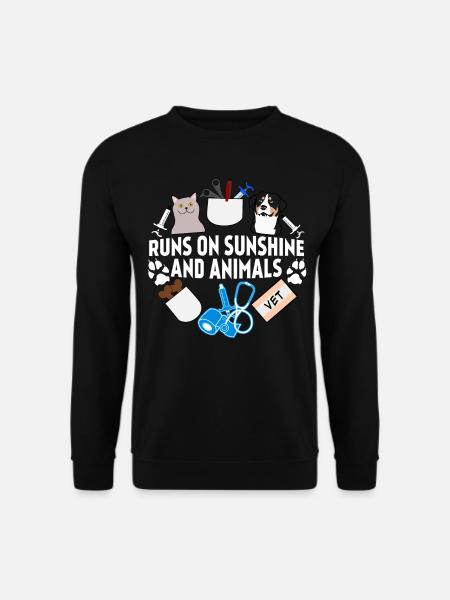 Veterinary Pets Medicine Veterinarian - Unisex Sweatshirt - black