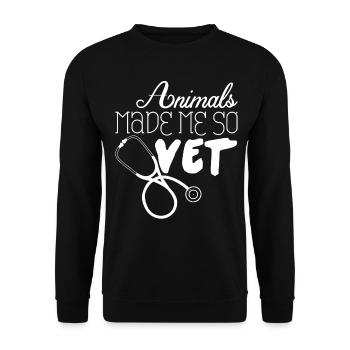 Veterinarian Joke Veterinary Medicine - Unisex Sweatshirt - black - Front - Alina (178cm) & Michal (187cm)
