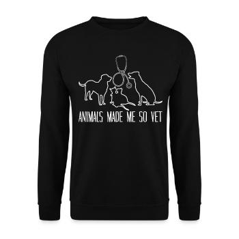 Veterinary Medicine Joke Veterinarian - Unisex Sweatshirt - black - Front - Alina (178cm) & Michal (187cm)