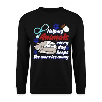 Veterinary Medicine Vet Veterinarian - Unisex Sweatshirt - black - Front - Alina (178cm) & Michal (187cm)