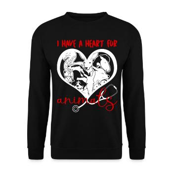 Vétérinaire vétérinaire vétérinaire - Sweat-shirt Unisexe - noir - Devant - Alina (178cm) & Michal (187cm)
