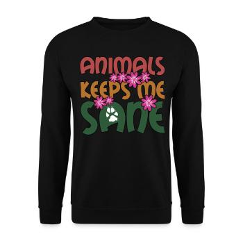 Animals Veterinary Medicine Veterinarian - Unisex Sweatshirt - black - Front - Alina (178cm) & Michal (187cm)