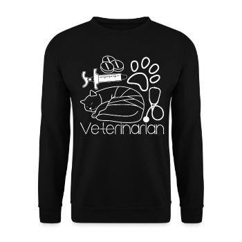 Vétérinaire Vétérinaire Médecine Animale - Sweat-shirt Unisexe - noir - Devant - Alina (178cm) & Michal (187cm)