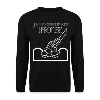 Sauna Thermal Bath - Unisex Sweatshirt - black - Front - Alina (178cm) & Michal (187cm)