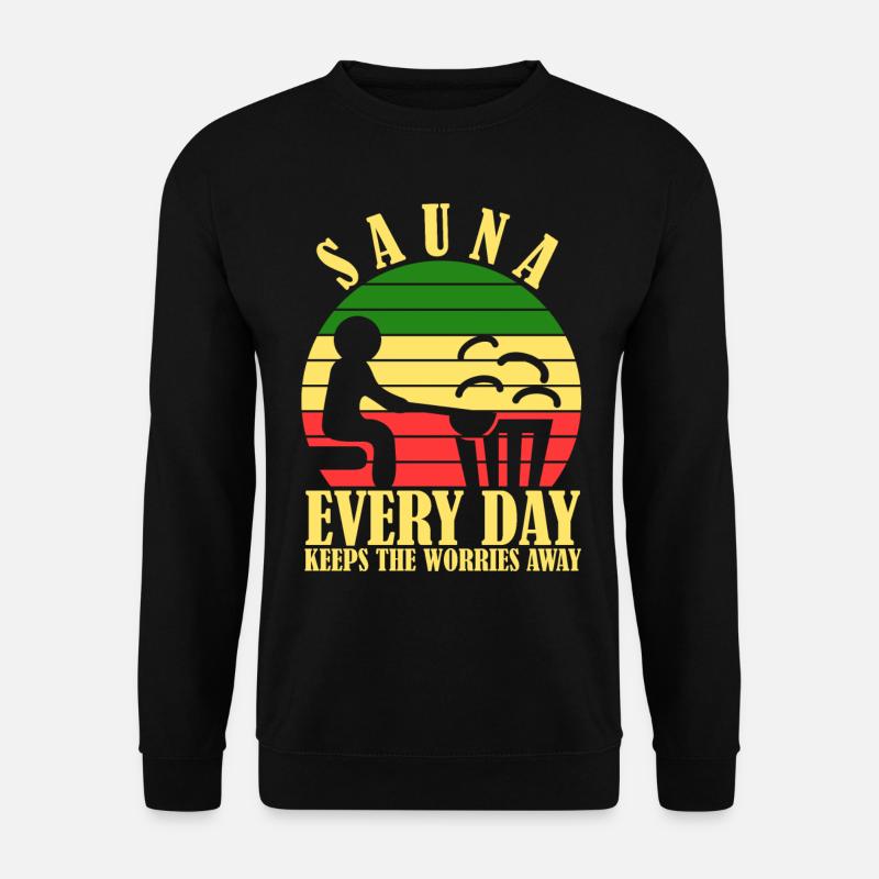 Sauna Wellness - Unisex Pullover - Schwarz