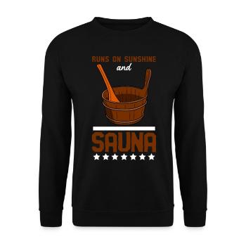 Sauna - Unisex Pullover - Schwarz - Vorne - Alina (178cm) & Michal (187cm)