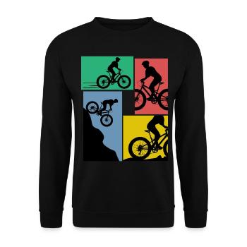 Fat Bike Blague Fatbike - Sweat-shirt Unisexe - noir - Devant - Alina (178cm) & Michal (187cm)