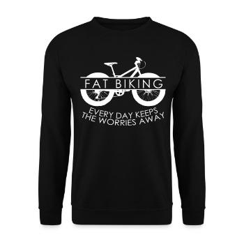 Fat Bike Fatbike - Sweat-shirt Unisexe - noir - Devant - Alina (178cm) & Michal (187cm)