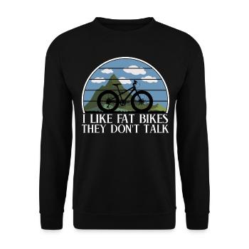 Fatbike Fat Bike Fat Tires Bike - Sweat-shirt Unisexe - noir - Devant - Alina (178cm) & Michal (187cm)