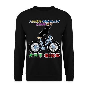 Fat Bike Fat Tires Bike Fatbike - Sweat-shirt Unisexe - noir - Devant - Alina (178cm) & Michal (187cm)
