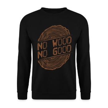 Firewood Carpenter Lumberjack Wood - Unisex Sweatshirt - black - Front - Alina (178cm) & Michal (187cm)