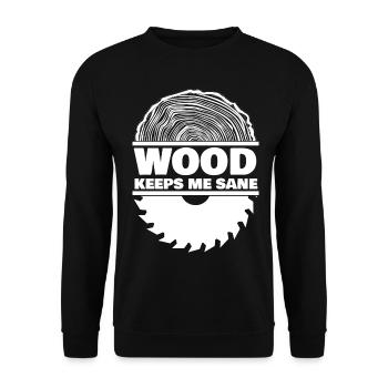Bois de chauffage Bois de bûcheron - Sweat-shirt Unisexe - noir - Devant - Alina (178cm) & Michal (187cm)