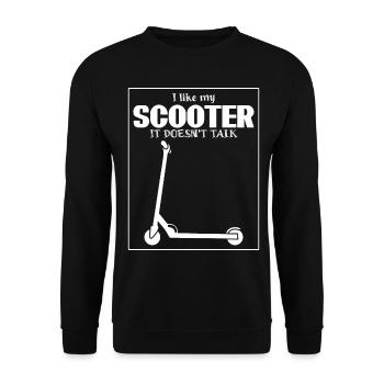 Kick Scooter Rider Stunt Scooter - Unisex Pullover - Schwarz - Vorne - Alina (178cm) & Michal (187cm)