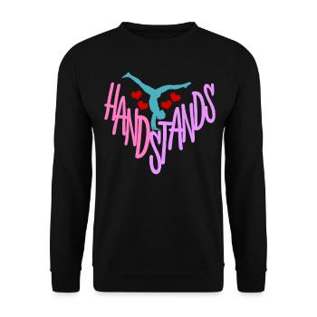 Gymnast Handstands Handstand Gymnastics - Unisex Pullover - Schwarz - Vorne - Alina (178cm) & Michal (187cm)