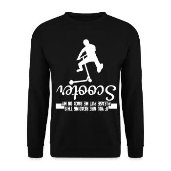 Kick Scooter Skater Scooter Stunt Scooter Kick - Unisex Pullover - Schwarz - Vorne - Alina (178cm) & Michal (187cm)