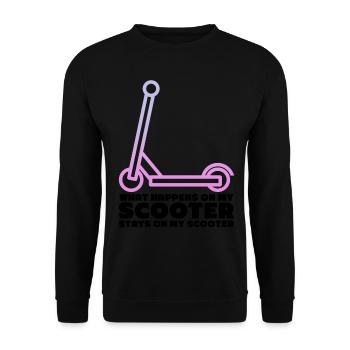 Scooter Rider Kick Skater Scooter Kick Scooter - Unisex Pullover - Schwarz - Vorne - Alina (178cm) & Michal (187cm)