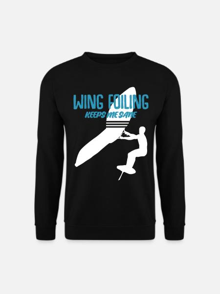 Wing Foiling Wing Surfing Winging - Unisex Sweatshirt - black