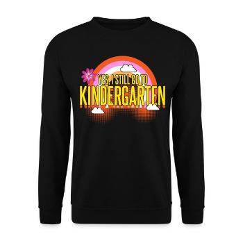 École maternelle et maternelle - Sweat-shirt Unisexe - noir - Devant - Alina (178cm) & Michal (187cm)