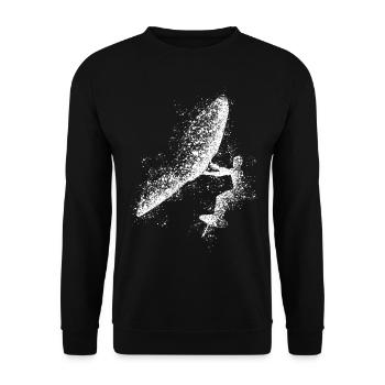 Wing Foiling Winging Wing Surfing - Unisex Sweatshirt - black - Front - Alina (178cm) & Michal (187cm)