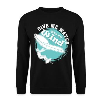 Foilboard Wing Foiling Winging - Unisex Pullover - Schwarz - Vorne - Alina (178cm) & Michal (187cm)