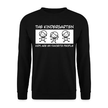 Institutrice d’école maternelle Maternelle Maternelle - Sweat-shirt Unisexe - noir - Devant - Alina (178cm) & Michal (187cm)