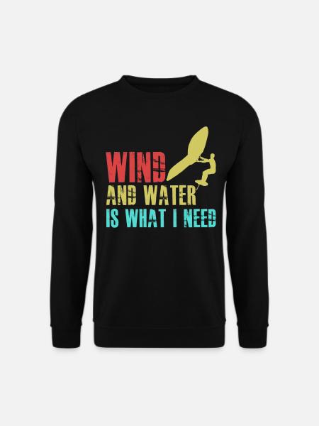Winging Foilboard Wing Foiling - Unisex Sweatshirt - black