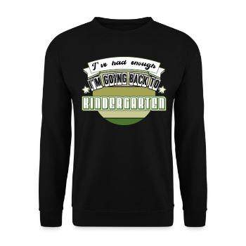Maternelle École maternelle École maternelle - Sweat-shirt Unisexe - noir - Devant - Alina (178cm) & Michal (187cm)