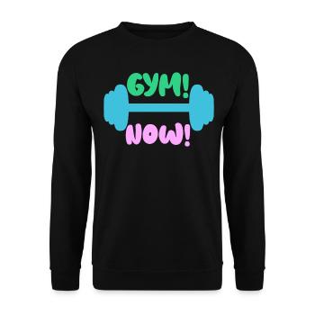 Fitness Gym Bodybuilding Bodybuilder - Unisex Sweatshirt - black - Front - Alina (178cm) & Michal (187cm)