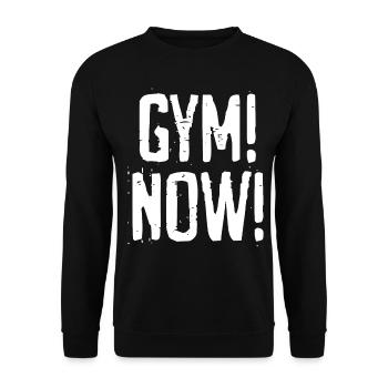 Bodybuilding Motivation Bodybuilder Gym - Unisex Sweatshirt - black - Front - Alina (178cm) & Michal (187cm)