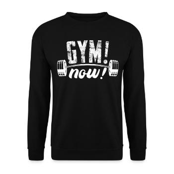 Gym Bodybuilding Bodybuilder Fitness - Unisex Sweatshirt - black - Front - Alina (178cm) & Michal (187cm)