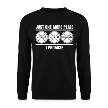 Gym Motivation Bodybuilding - Unisex Sweatshirt - black - Front - Alina (178cm) & Michal (187cm)