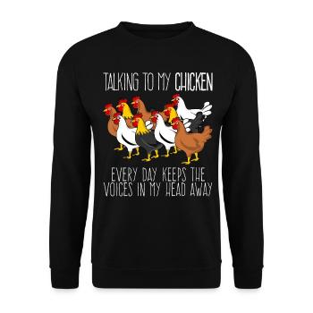Chickens Poultry Chicken Farmer - Unisex Pullover - Schwarz - Vorne - Alina (178cm) & Michal (187cm)