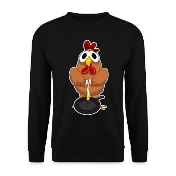 Poulets Volaille Éleveur Élevage de poulets - Sweat-shirt Unisexe - noir - Devant - Alina (178cm) & Michal (187cm)