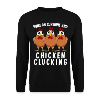 Poultry Chicken Farm Farmer Chickens - Unisex Sweatshirt - black - Front - Alina (178cm) & Michal (187cm)
